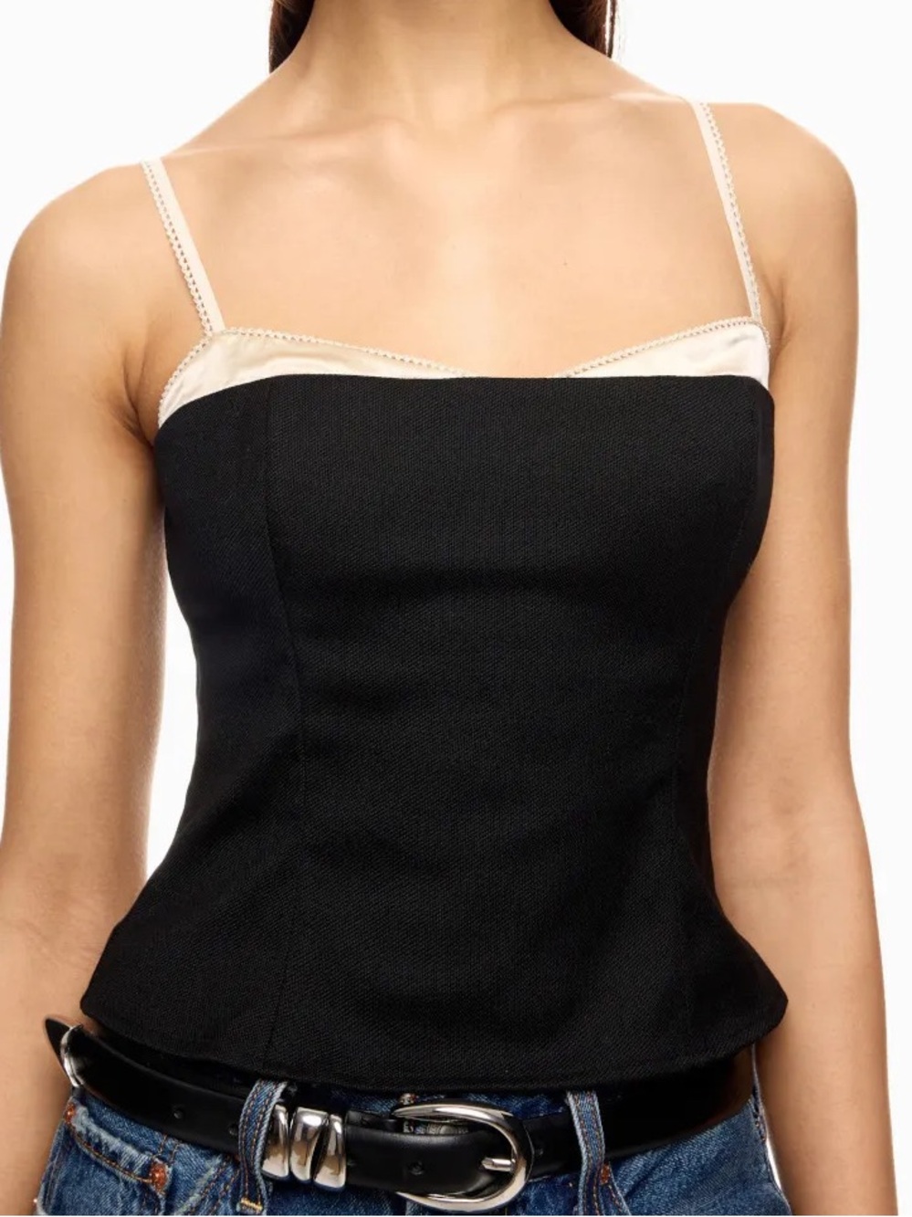 Reformation Black Melanie Tank Top